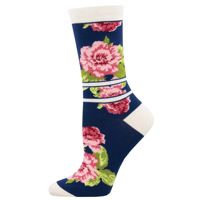 Ladies Bamboo Peonies If You Please Socks