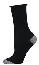 Ladies Bamboo Contrast Heel Toe (Rolltop) Socks in