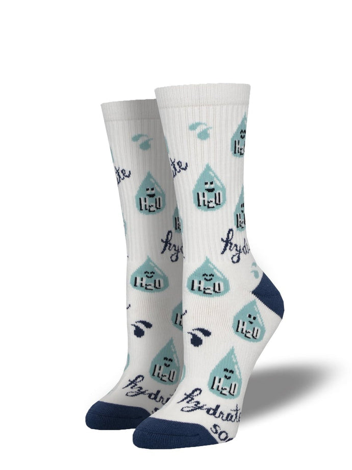 Unisex Athletic Stay Hydrated Crew Socks
