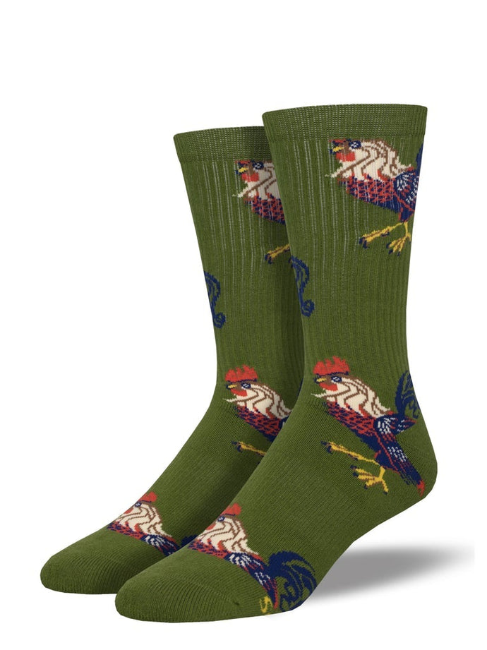 Unisex Athletic Rad Rooster Crew Socks