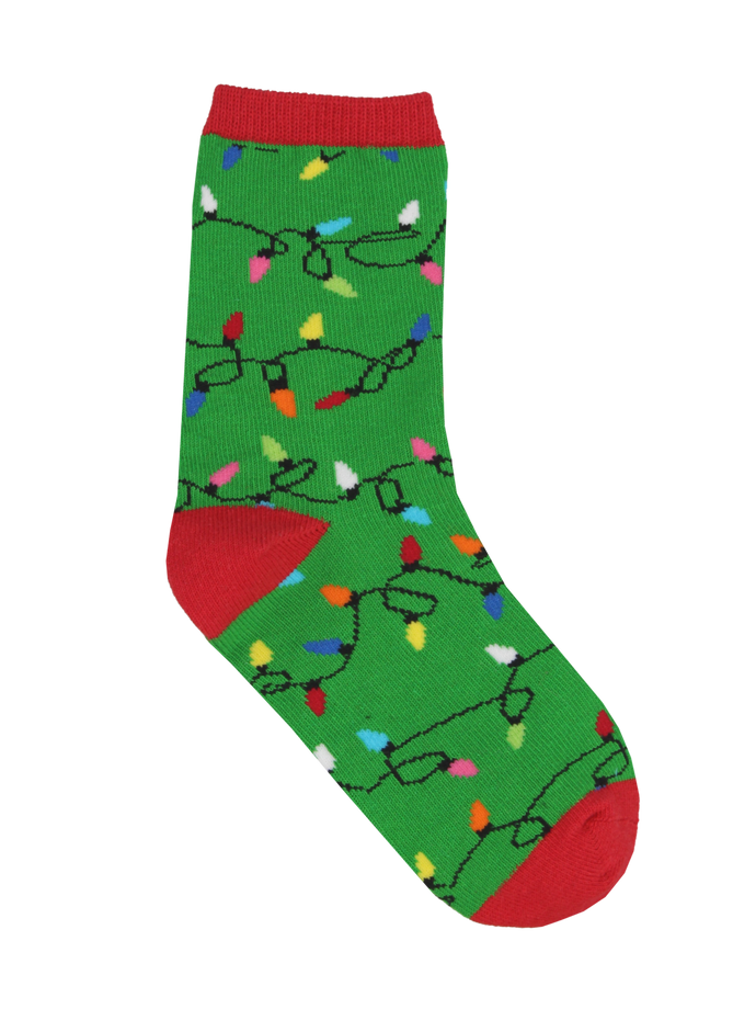 Kid's Christmas Lights Graphic Socks