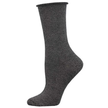 Ladies Bamboo Solid Roll Top Socks