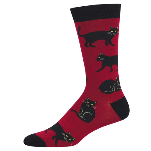 Men's Bamboo Black Cat Socks