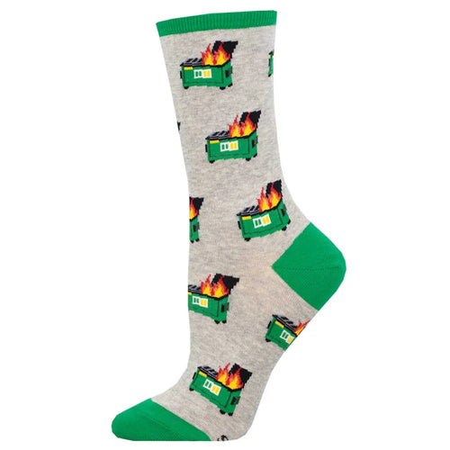 Ladies Dumpster Fire Socks
