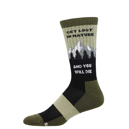 Men's Compass Wool Get Lost In Nature Socks