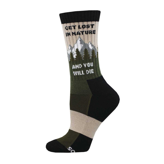 Ladies Compass Wool Get Lost In Nature Socks