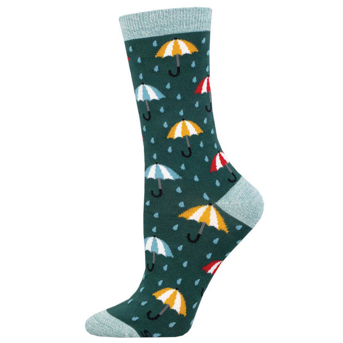 Ladies Bamboo Umbrellas In The Rain Socks