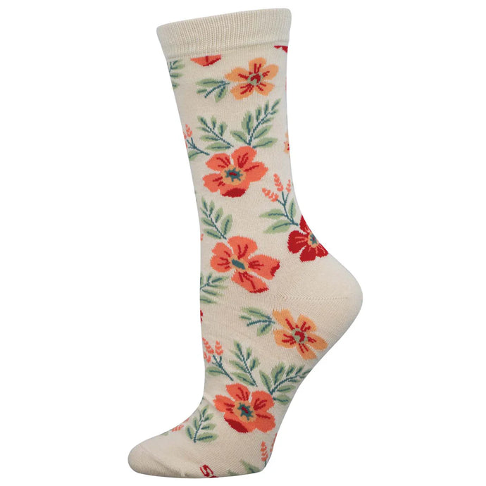 Ladies Bamboo Wild Flowers Socks