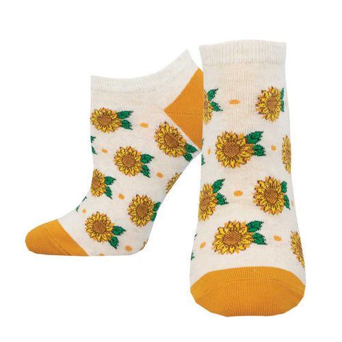Ladies Sunflower Funflower Ped Socks