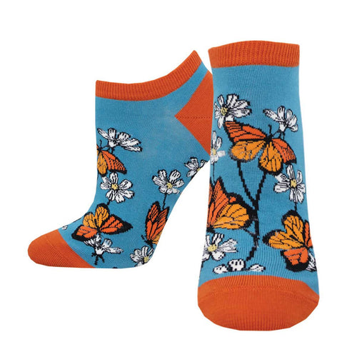 Ladies Daisy Monarchy Ped Socks