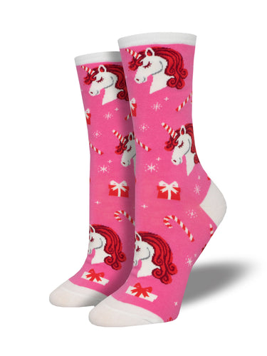 Ladies Unicorn Christmas Socks