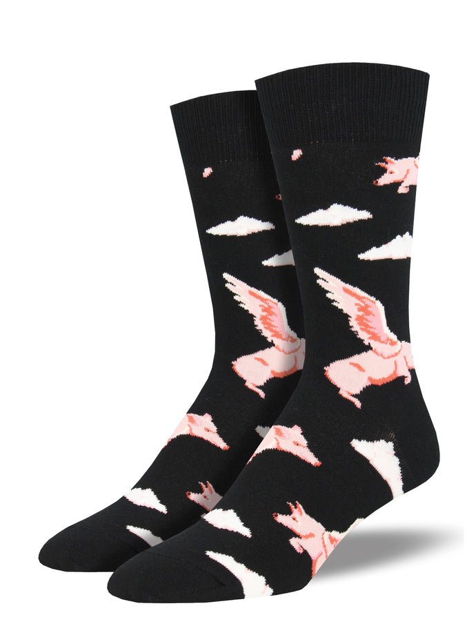 Men's Flying Pig Graphic Socks