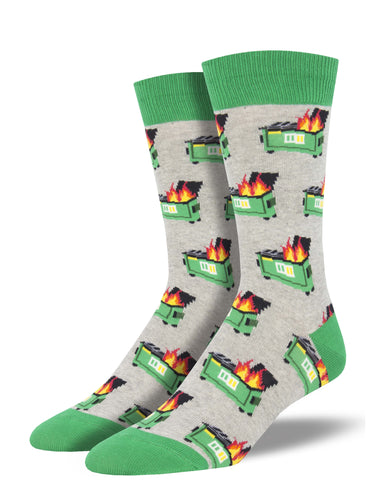Men’s Dumpster Fire Socks