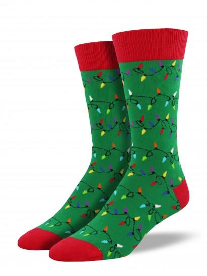 Men's Christmas Lights Graphic Socks