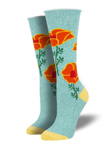 Outlands Recycled Cotton California Poppies Socks