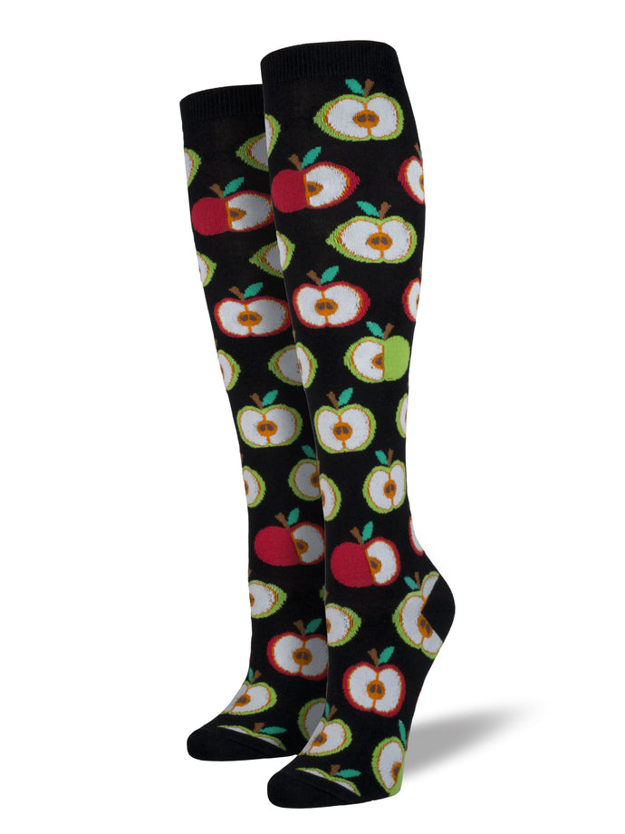 Ladies Apple Knee High Socks