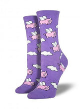 Ladies Flying Pigs Graphic Socks