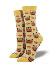 Ladies Bamboo Woodland Owls Socks