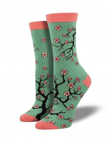 Ladies Bamboo Cherry Blossoms Socks