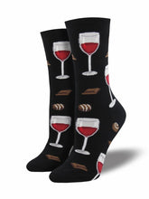 Ladies Time To Wine Down Graphic Socks
