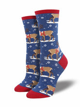 Ladies Winter Reindeer Socks
