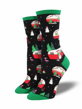 Ladies Christmas Campers Graphic Socks