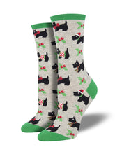 Ladies Festive Scotties Socks