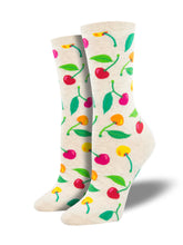 Ladies Cherries Graphic Socks