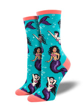 Ladies Swimming With Sirens Graphic Socks