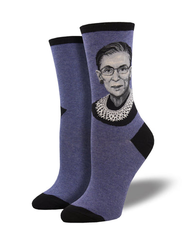 Ladies Ruth Bader Ginsburg Portrait Socks