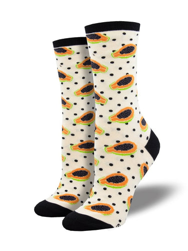 Ladies Papaya Pin Dot Socks