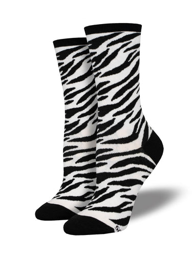 Ladies Zebra Print Socks