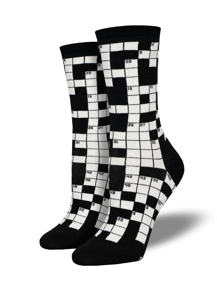 Ladies Sunday Crossword Socks
