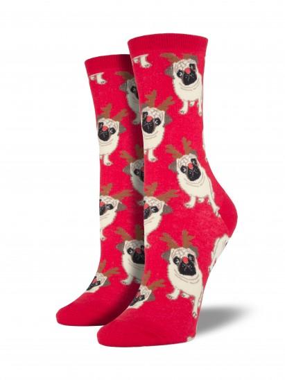 Ladies Antler Pug Socks