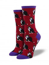 Ladies Tuxedo Cats Graphic Socks