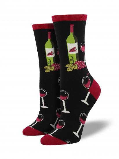 Ladies Wine Scene Graphic Socks
