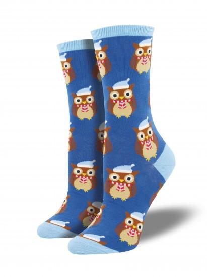 Ladies Owl Ready For Winter Socks