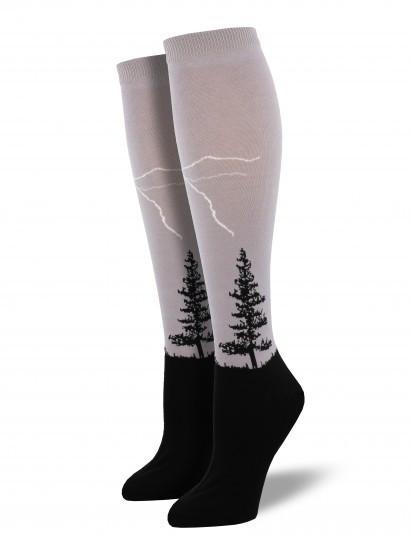 Ladies Lightning Strikes Knee High Socks