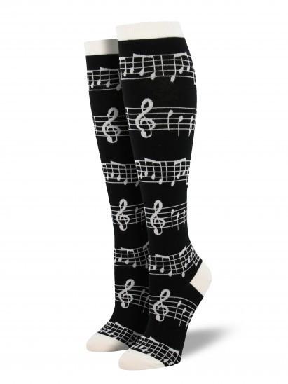 Ladies Music Knee High Socks