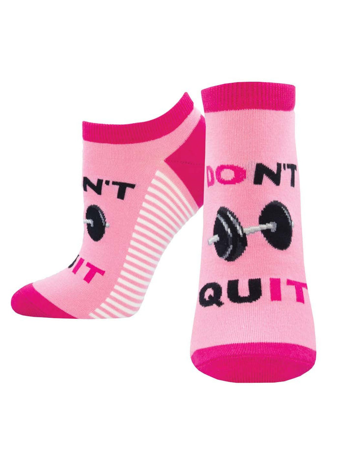 Ladies Don't Quit, Do It Graphic Ped Socks