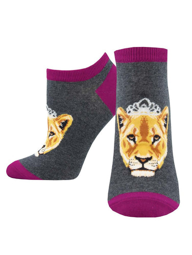 Ladies Queen Of The Pride Graphic Ped Socks