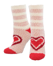 Ladies Warm & Cozy Hearts And Soles Socks