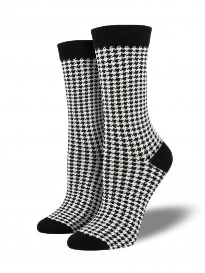 Ladies Bamboo Small Houndstooth Socks