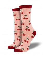 Ladies Bamboo Cherry Socks