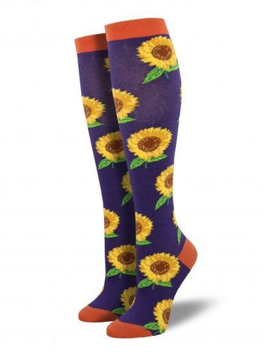 Ladies Sunflower Knee High Socks