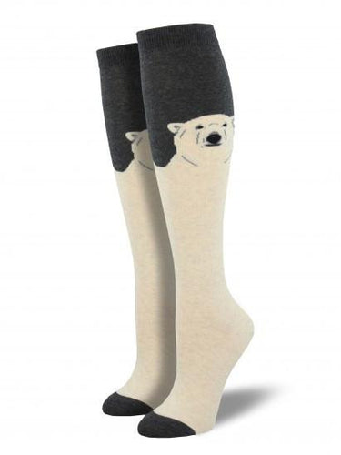 Ladies Polar Bear Knee High Socks