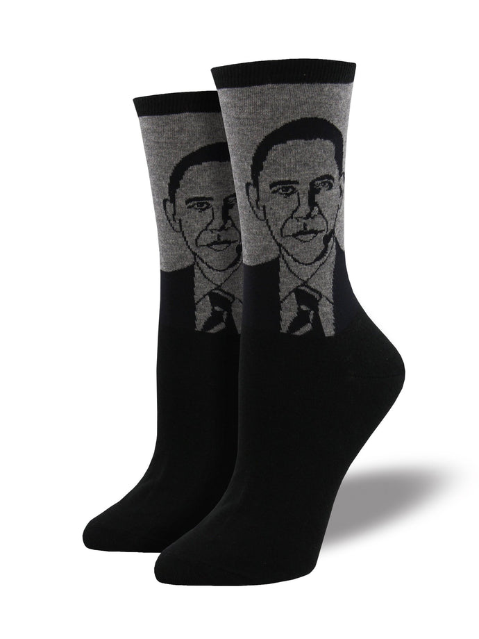 Ladies Obama Portrait Socks